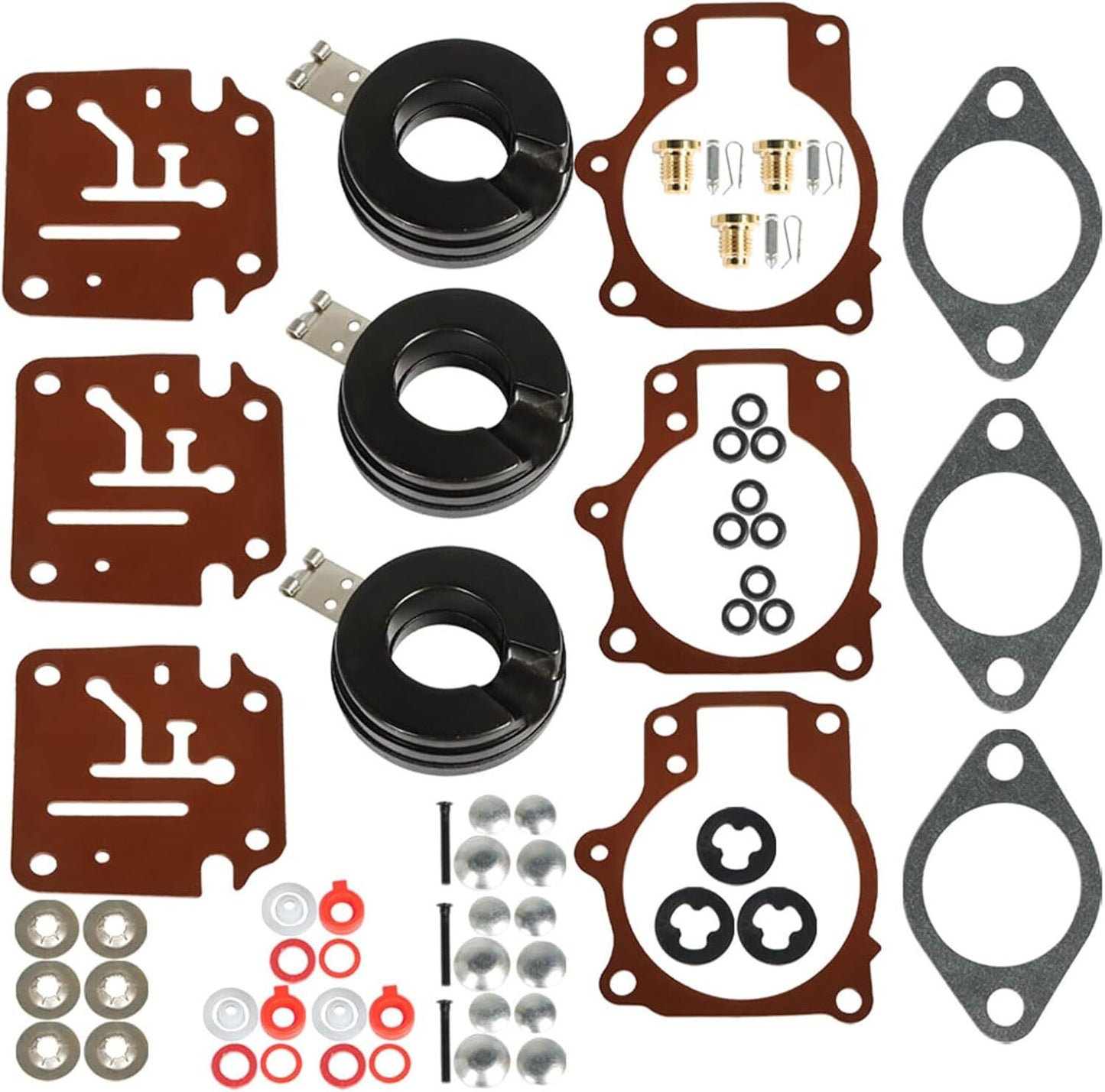 Set of 3 Carburetor Rebuild Kits for Johnson Evinrude 50-60 HP