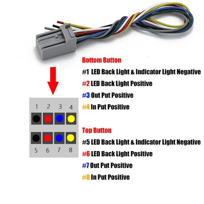 Dashboard Panel Dual Function Control Switch Button for Honda Civic Accord CR-V