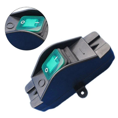 30A 220V Waterproof Inline Cord Switch IP65 Green Black with Indicator