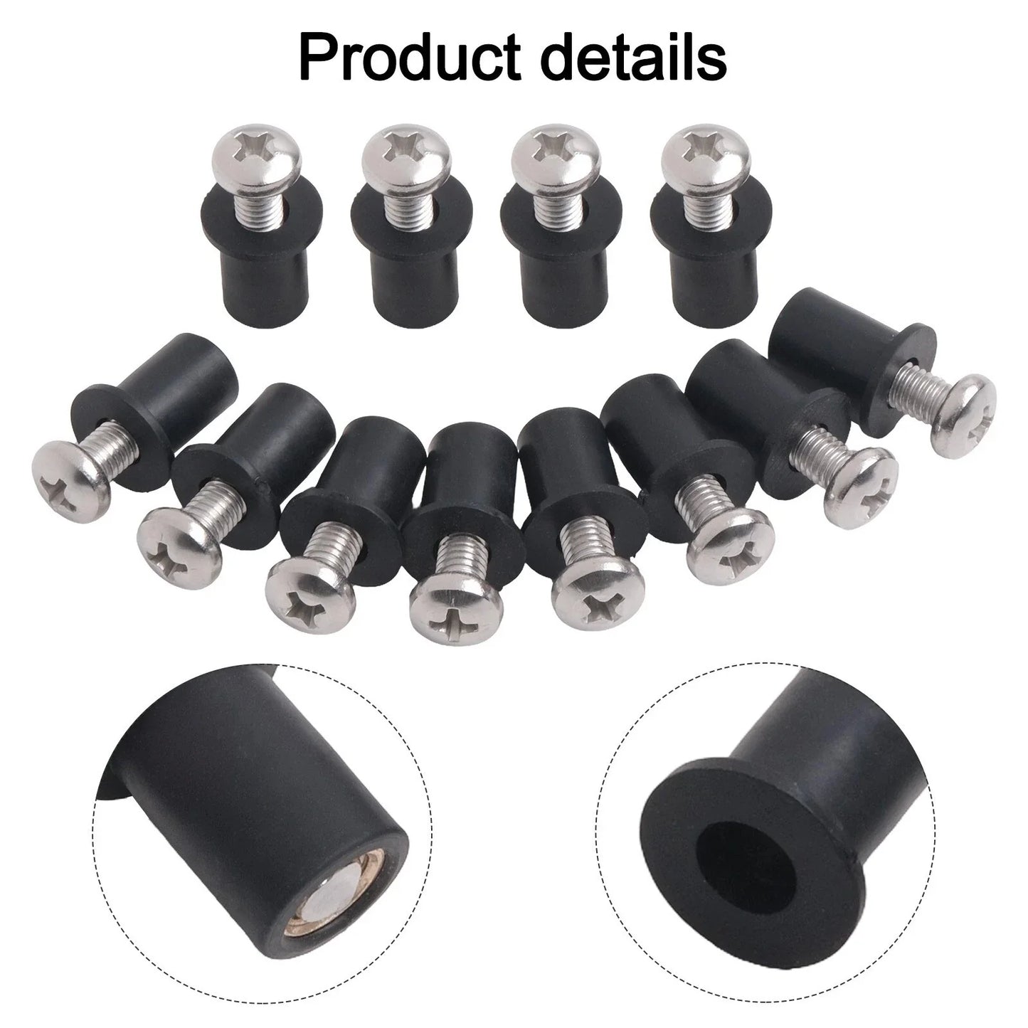 Stainless Steel Screws & Nuts / 12PCS / Screws and Nuts for Kayaks Canoes Boats