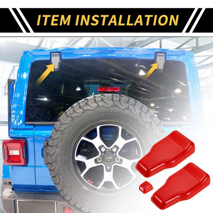 Set of 1 Rear Tail Door Window Hinge Wiper Nozzle Cover Trim for Jeep