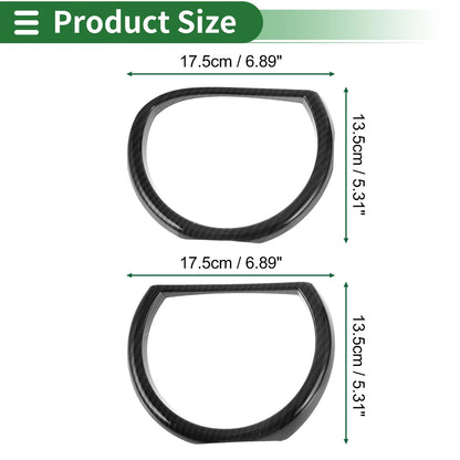 4 x Car Headlight Trim Bezels for Dodge Challenger (2015-2024) ABS Black
