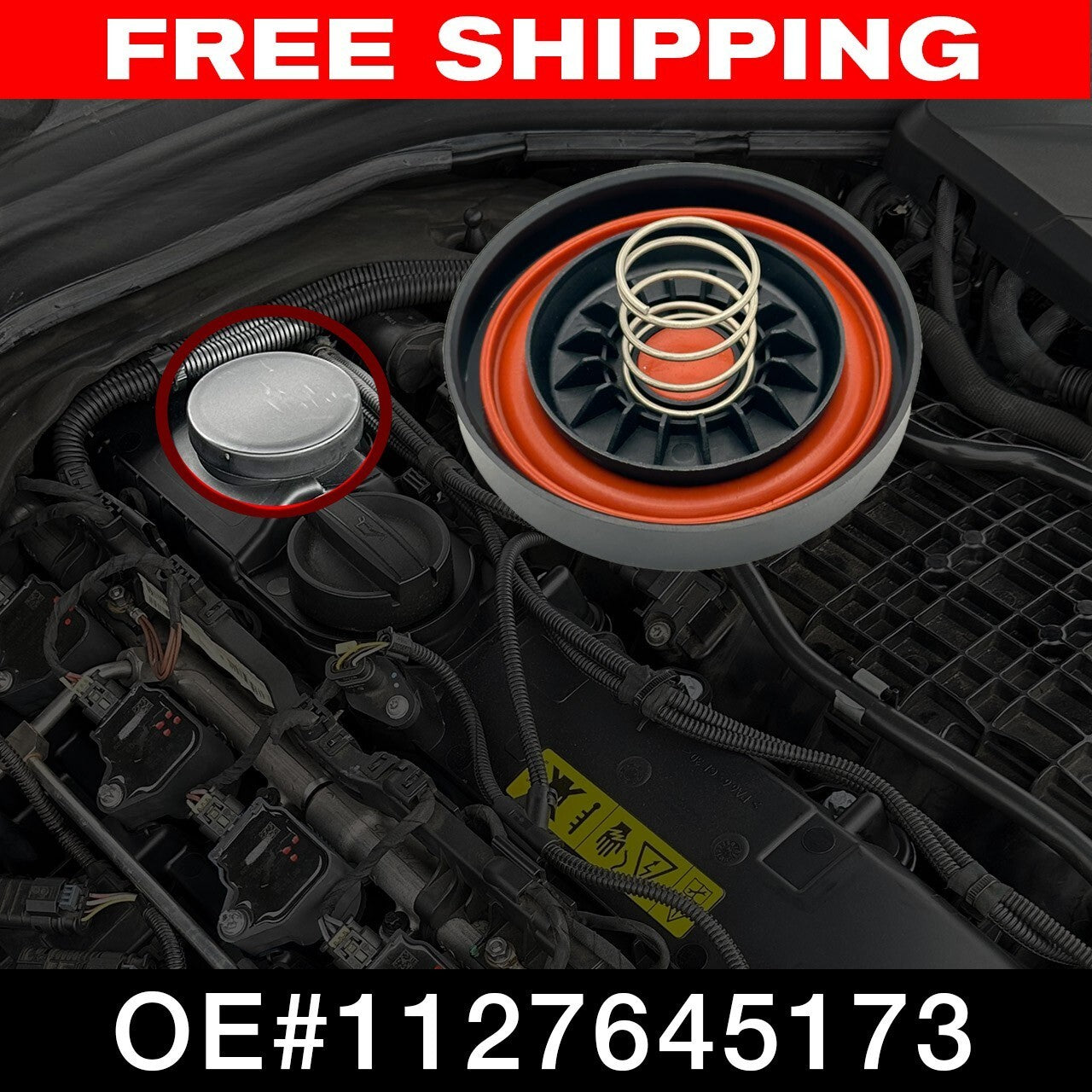 PCV Valve Cover Replacement Kit for BMW B58 (G30 G01 G11 F30 F22 F23 F32)