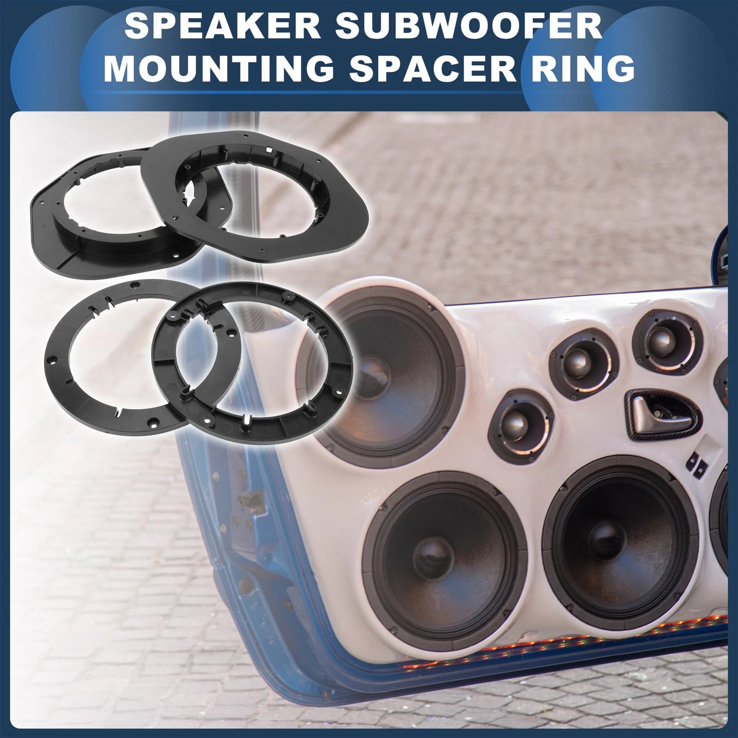 Set of 4 Speaker Spacer Rings for Toyota 6x9" to 6.5"