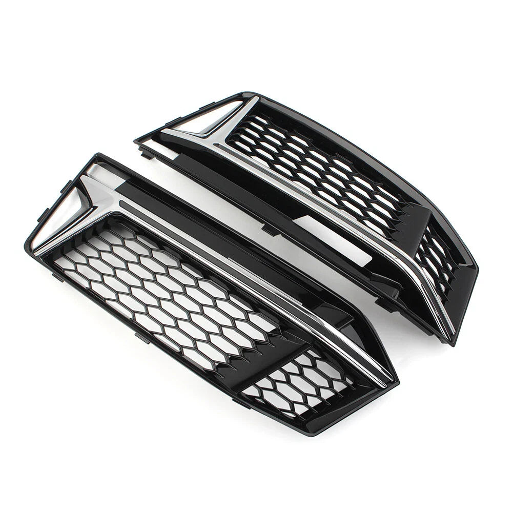 Honeycomb Mesh Fog Light Grille Cover for Audi A4 B9 S4 (2016-2018)