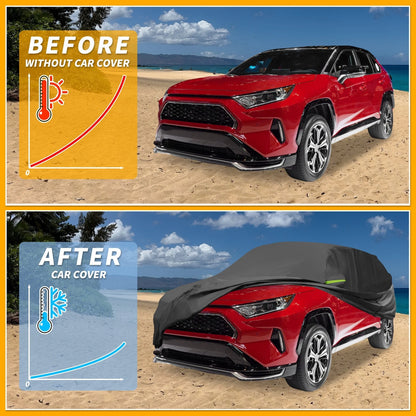 Waterproof Car Cover with Door Zipper for Toyota Highlander (2014–2023)