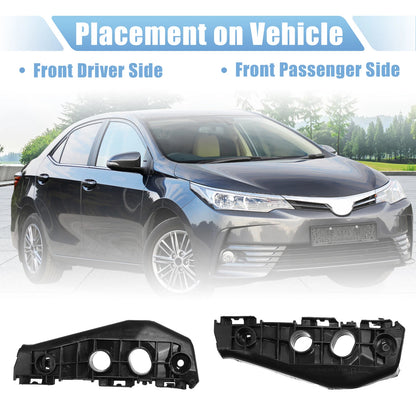 Set of 2 Front Bumper Mounting Support Brackets 5211502130 for Toyota Corolla (2009–2011)