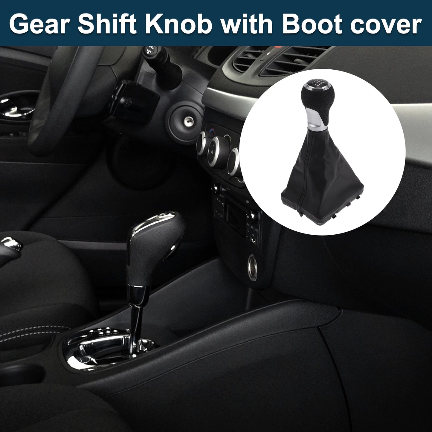 6 Speed Gear Shifter Knob w/ Cover No. 4F0863278 for Audi A6 (2005–2011)