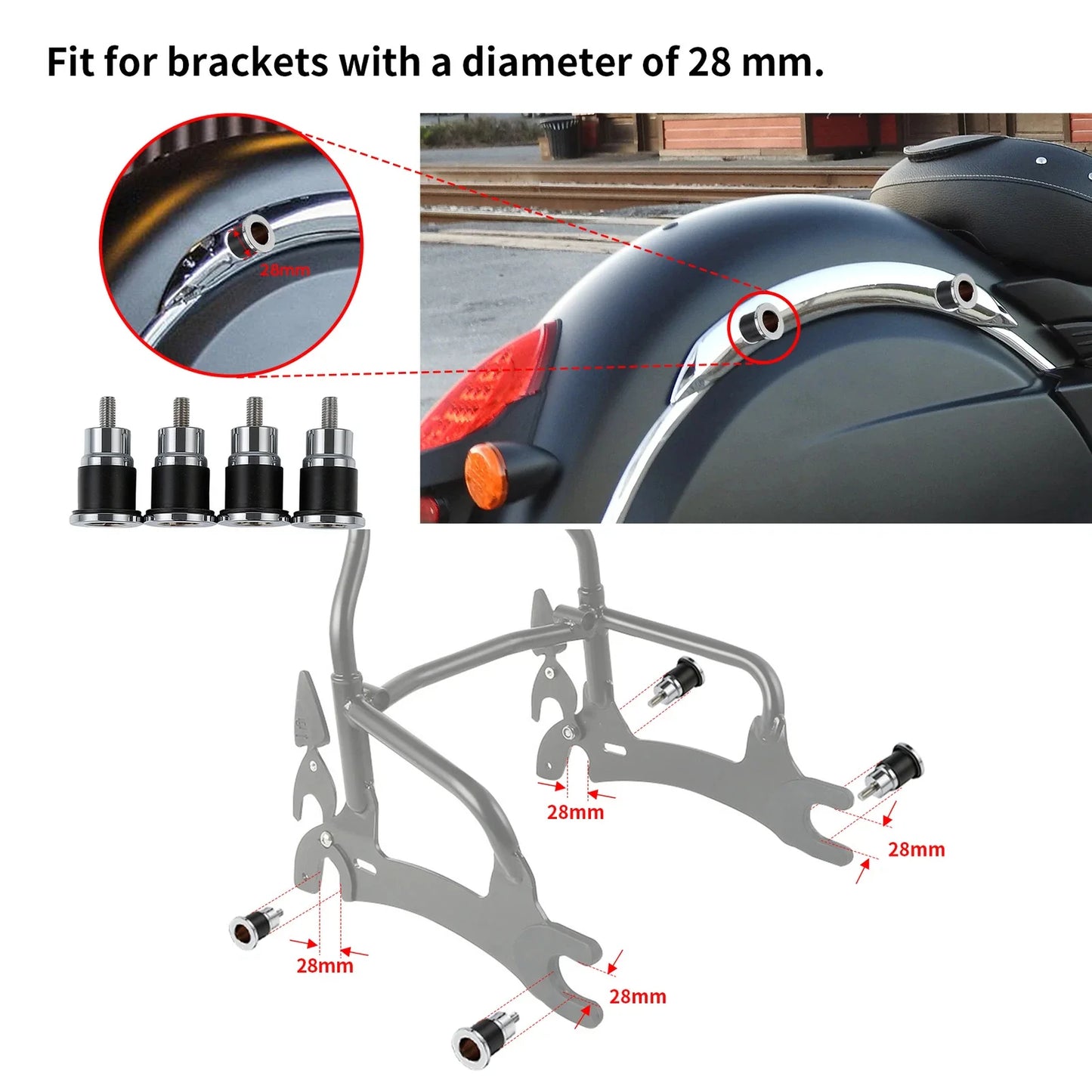 Quick Release Mount Spools for Indian Chief Dark Horse Classic (2014-2018)
