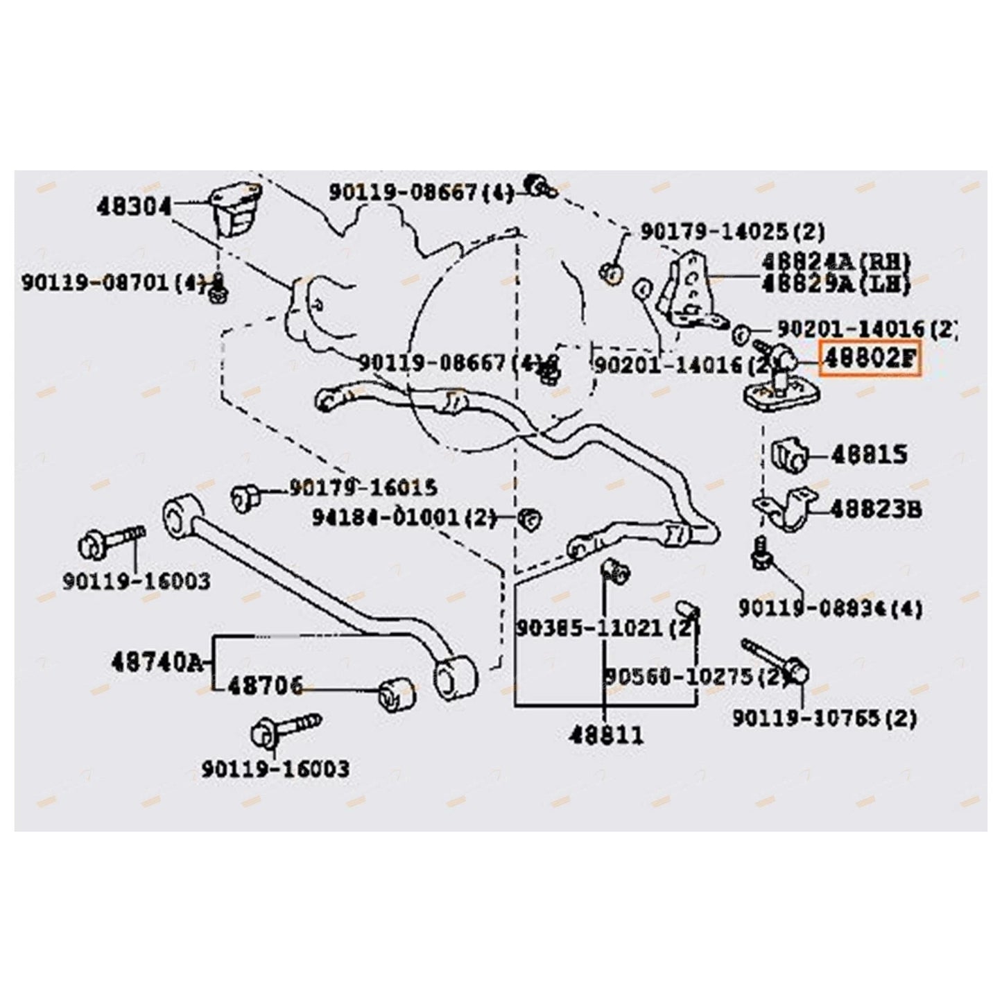 Front Sway Bar Links for Land Cruiser 100/105 Series (1998–2007)