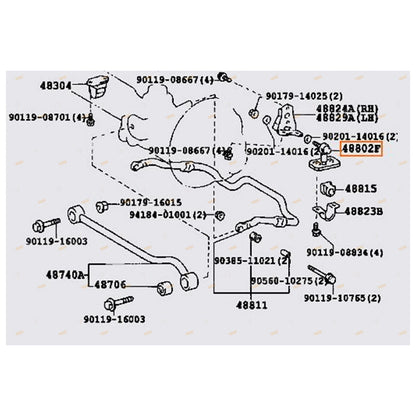 Front Sway Bar Links for Land Cruiser 100/105 Series (1998–2007)