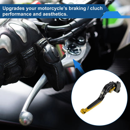 Short Long Brake Clutch Levers for Kawasaki Z650RS (2022) - Black Gold Tone