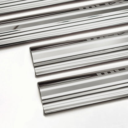 4x Stainless Steel Kick Plates for Isuzu MU-X SUV (2012-2020)