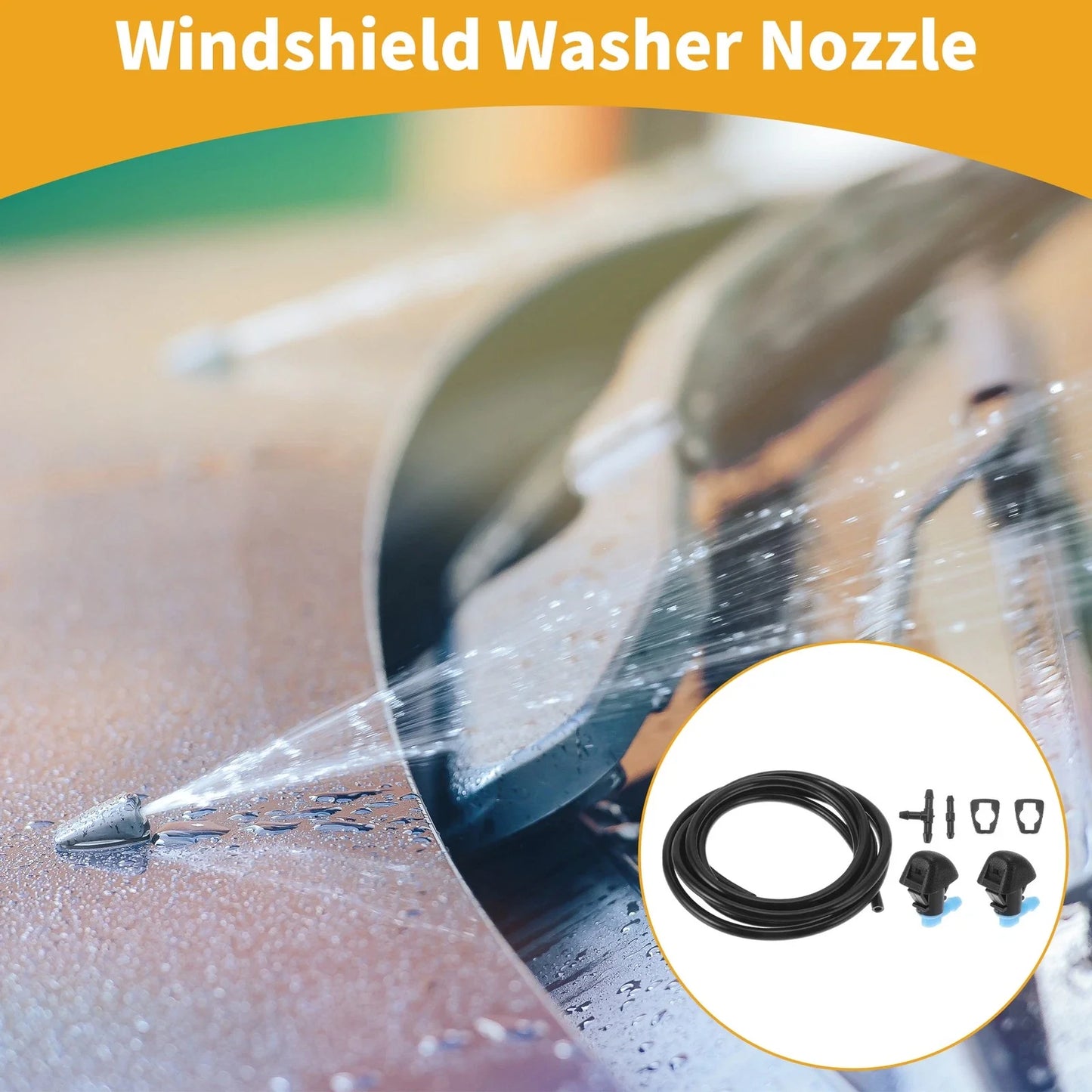Windshield Washer Nozzle Kit for Honda Pilot (2009-2014) 2 x Gaskets