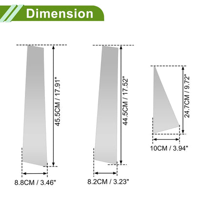 6 x Pillar Window Trim for Chevy Captiva (2006-2015) Silver Tone
