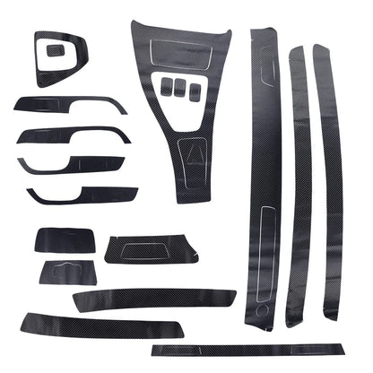 15 x Carbon Fiber Interior Vinyl Decal Garnish for BMW 3 Series E90 E92 E93
