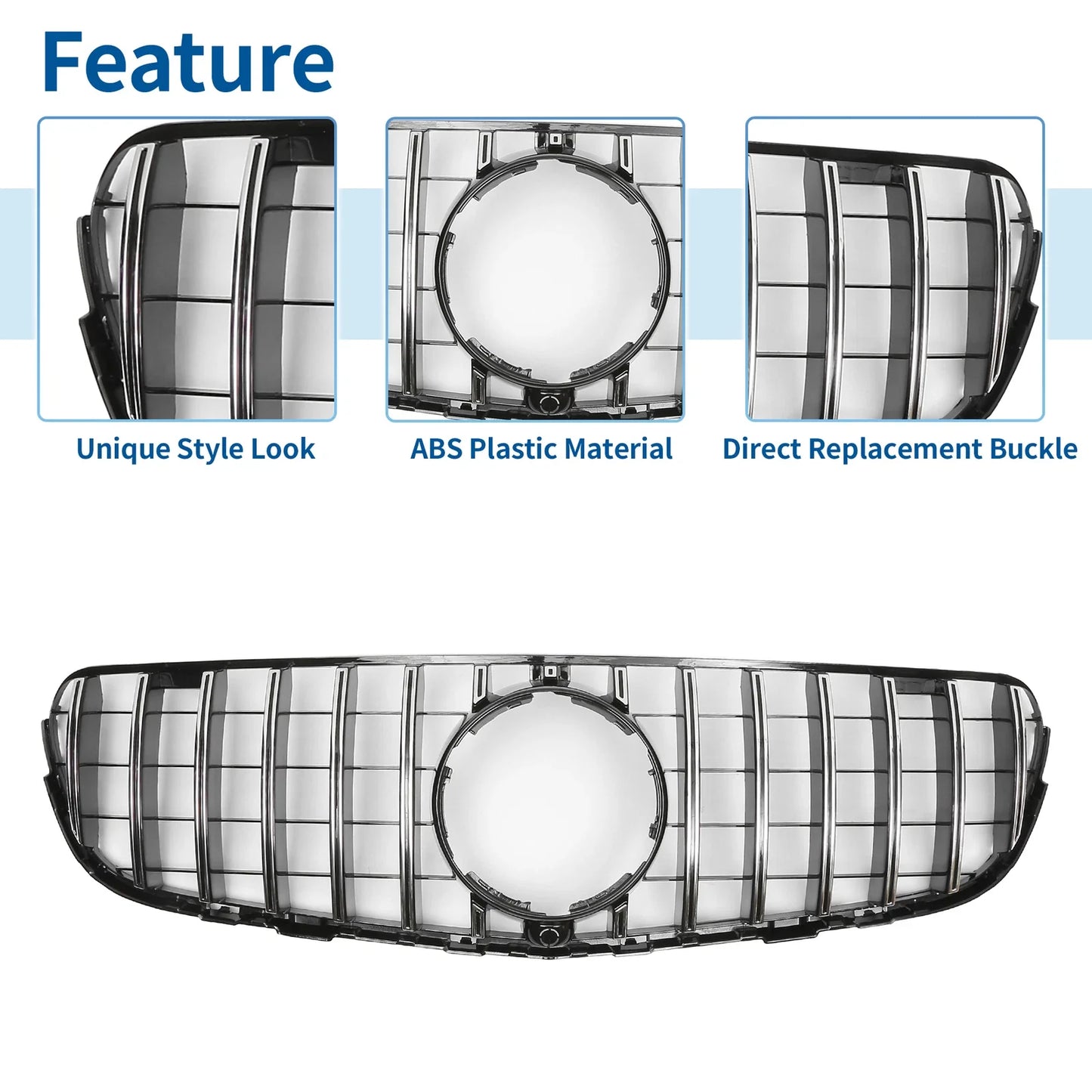Front Upper Bumper Grille for Mercedes-Benz GLC250 (2017-2018)