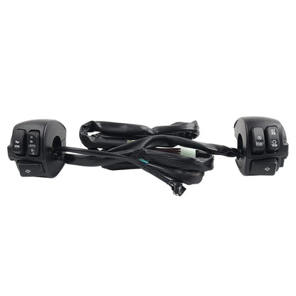 Handlebar Control Switches & Wiring Harness for Harley Softail, Dyna, Sportster