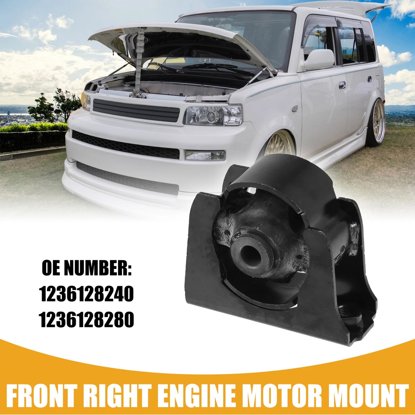 Front Engine Motor Mount for Scion XB (2008–2015) No. 1236128280 Black
