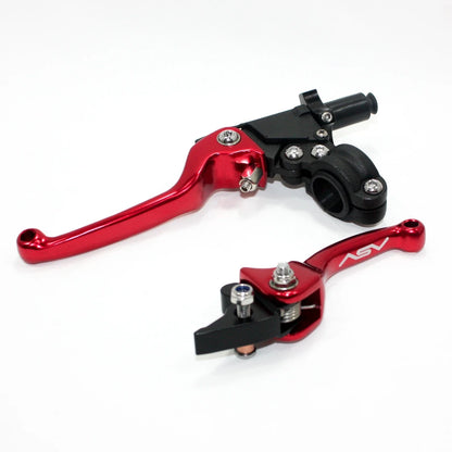 RED CNC Heavy Duty Clutch & Brake Lever Set for 125cc 150cc PIT PRO DIRT BIKE