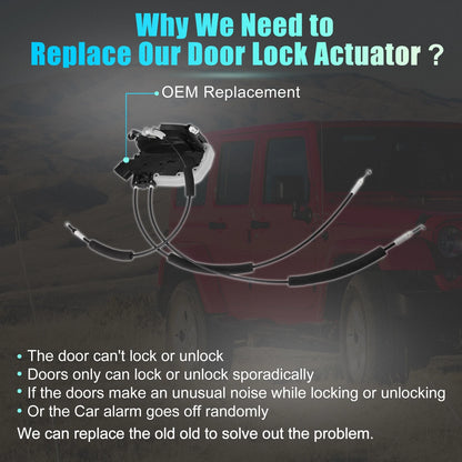 Front Right Door Latch Actuator Motor with Cable for Nissan Sentra (2013–2019)