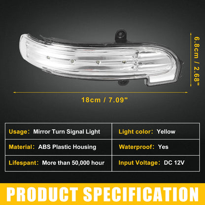 Right Rearview Mirror LED Turn Signal Light No.A2038201621 for Mercedes-Benz