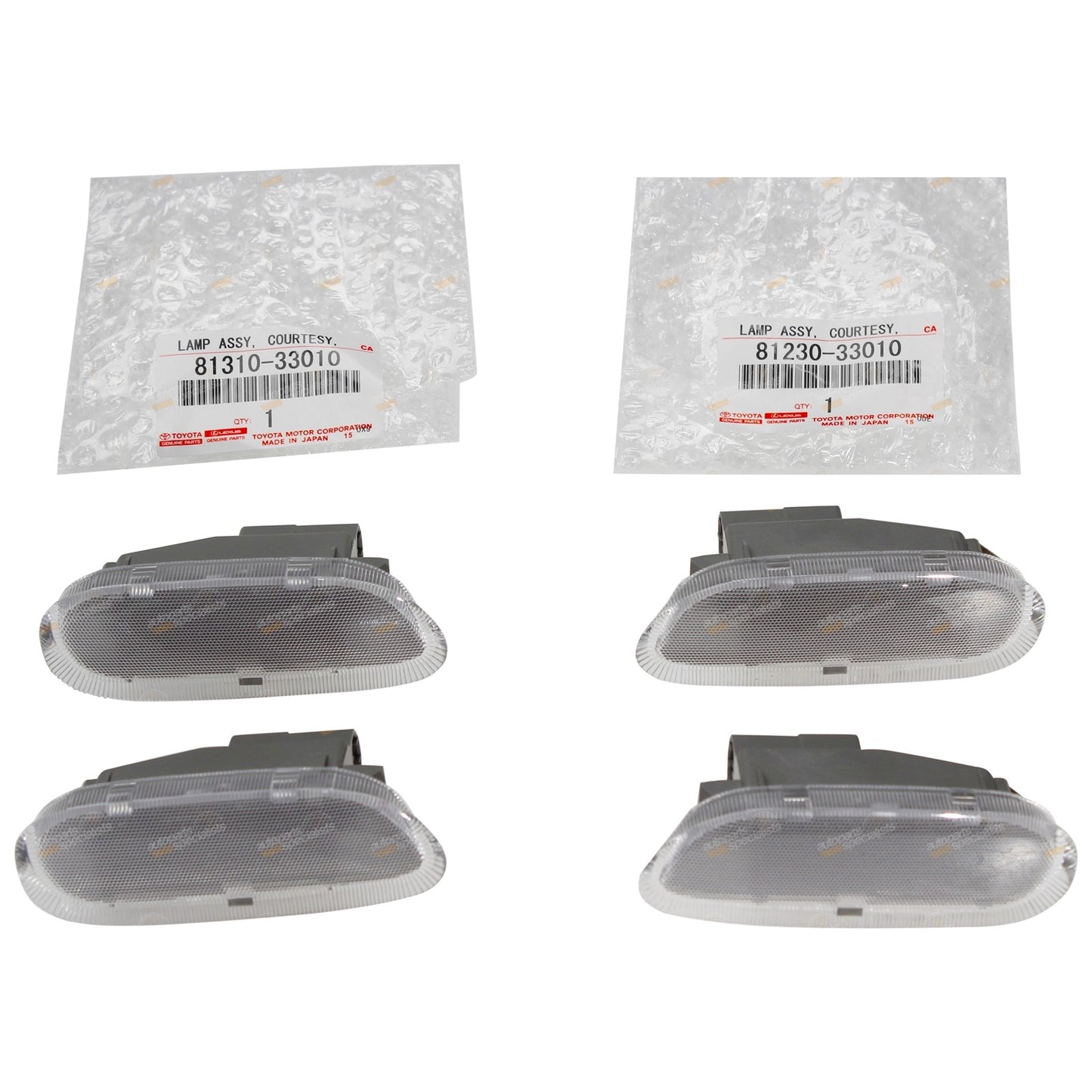 Set of 4 Door Lamp Kit for Toyota Landcruiser 100 105 Series (1998–2007)