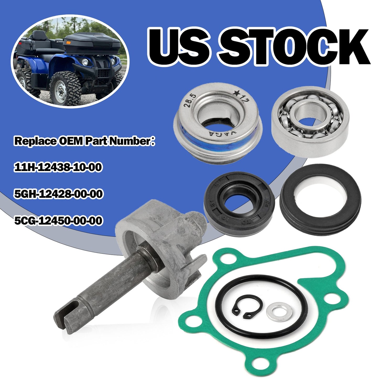 Water Pump Rebuild Kit for Yamaha Kodiak 400 (2000–2006)