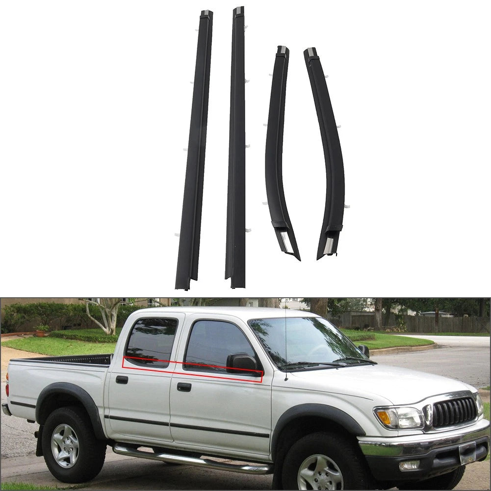 Set of 4 Chrome Door Belt Moulding Weatherstrip for Toyota Camry (2002–2006)