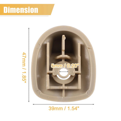 2 x Beige Sun Visor Support Clip Retainers for Dodge Chrysler