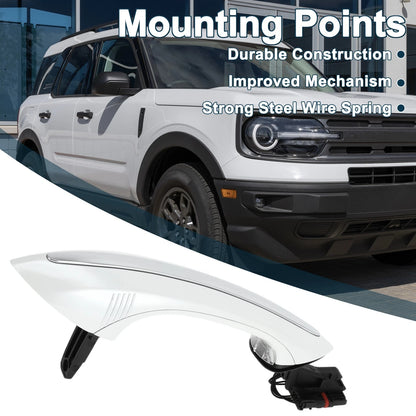 Rear Left Exterior Door Handle for BMW F07 F10 (2009–2017) No. 51217231933 White Silver Tone