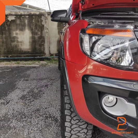 3" Matte Black Slim Fender Flares for Ford Ranger PX1 T6 (2012-2014)