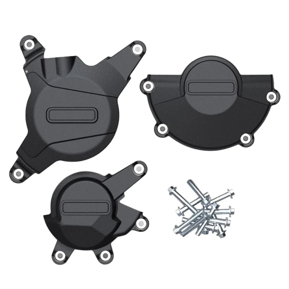 Black Motorcycle Engine Cover Protector Set for Honda CBR600RR (07-24)