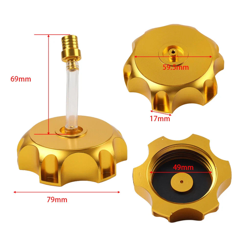 49mm Gas Fuel Tank Cap for Yamaha Honda 110 150cc SSR XR50 Apollo ATV (N/A)