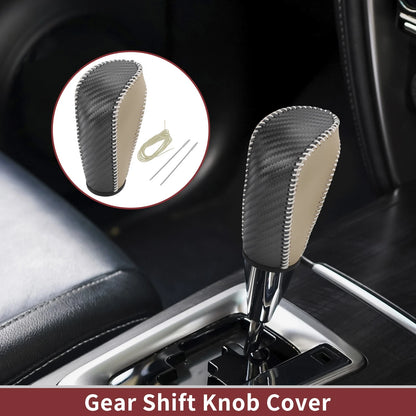 Gear Shift Knob Cover for Ford Fiesta (2009–2012) Black Beige