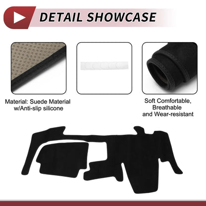 Dashboard Dash Cover Mat for Nissan Lukes 40 Series B44A (2020–2024) Black