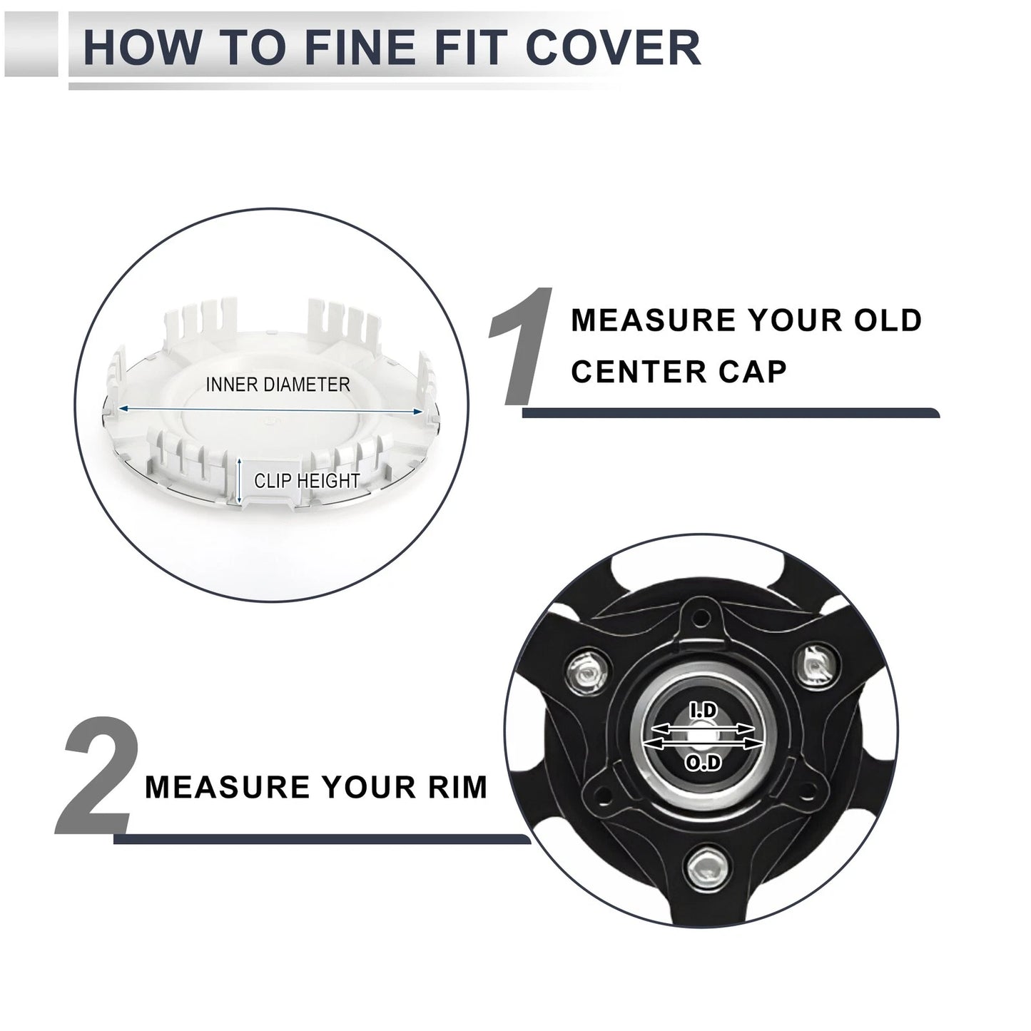 Set of 4 Wheel Center Caps for Chevrolet Silverado 1500 (2007–2013) Silver Tone
