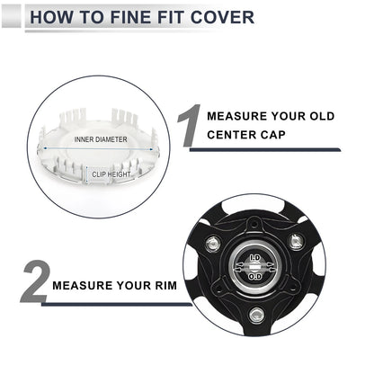 Set of 4 Wheel Center Caps for Chevrolet Silverado 1500 (2007–2013) Silver Tone