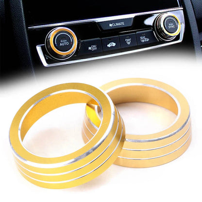 AC Control Switch Cover Ring for Honda Civic (2016-2017) Gold