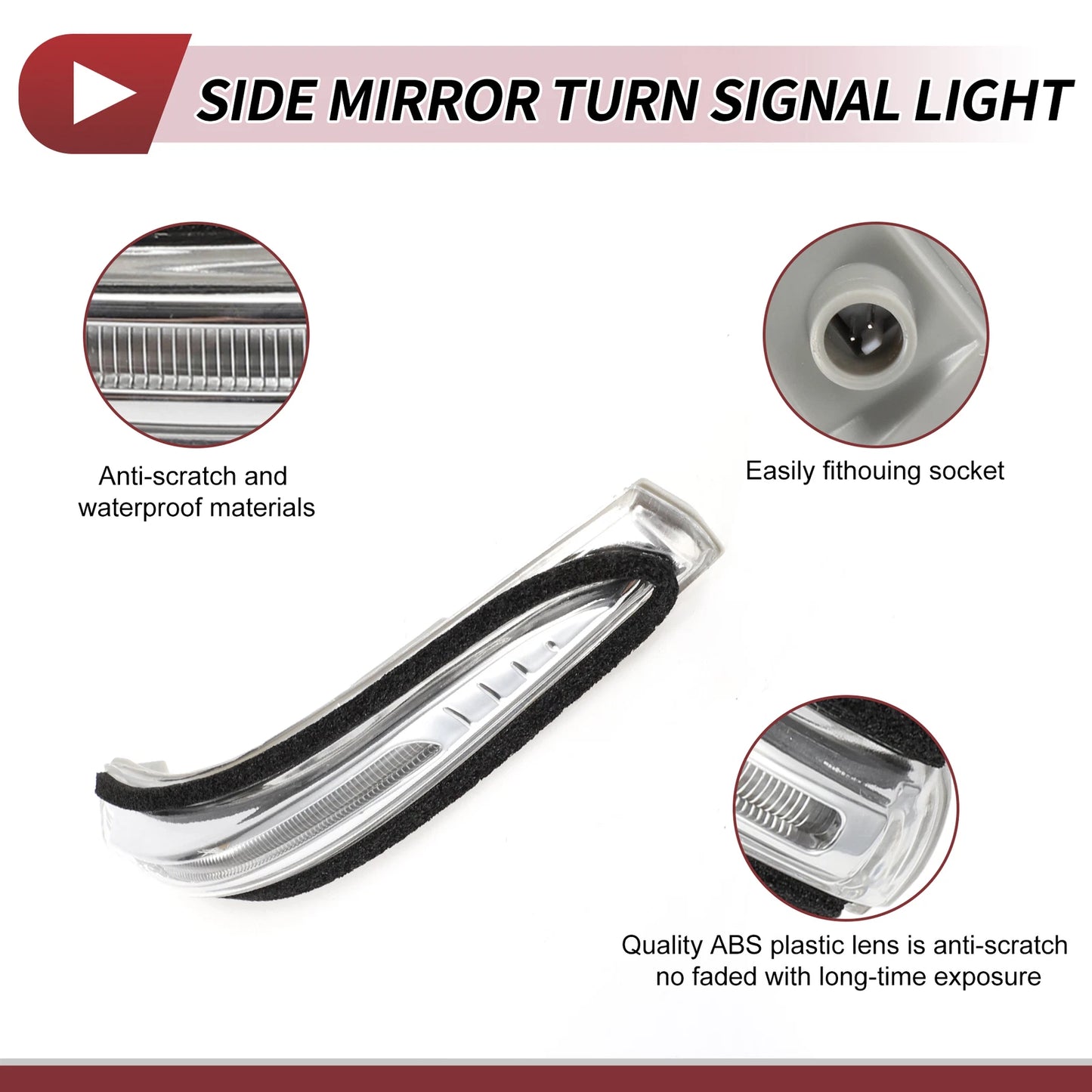 LED Turn Signal Light for Hyundai Santa Fe (2013–2016) Right No. 876232W000