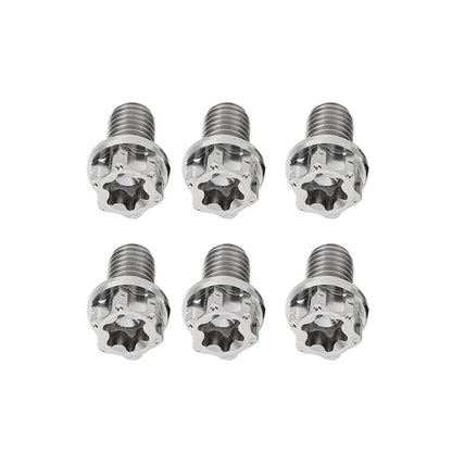 6 x M8x10mm Titanium Torx Head Flange Screws for Motorcycle Bike