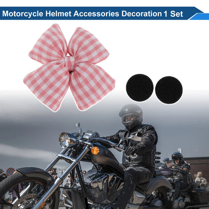 Set of 1 Light Pink Fabric Stickers for Motorcycle Helmet