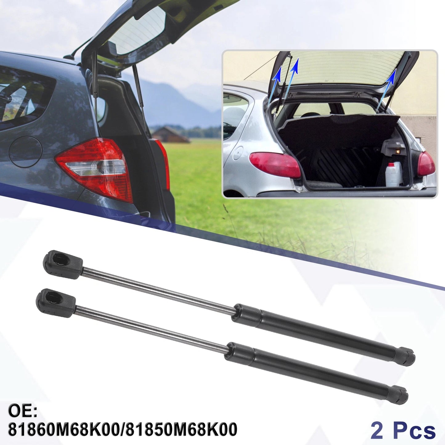 Set of 2 Rear Hatch Lift Support Gas Struts for Suzuki Alto (2009–2021) No.81860M68K00