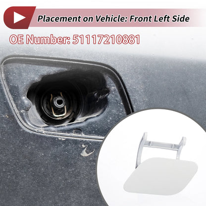 Front Left Washer Nozzle Cover Cap No. 51117210881 for BMW 740i (2011–2015) White