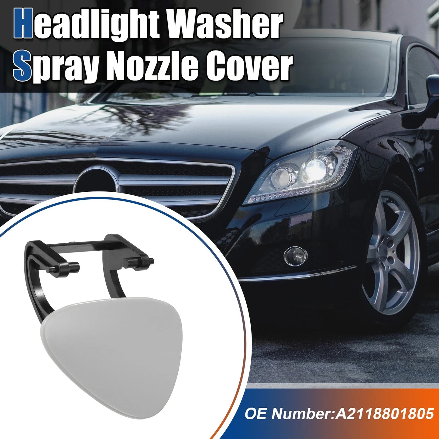 Front Right Headlight Washer Spray Nozzle No.A2118801805 for Mercedes-Benz (2003–2011)
