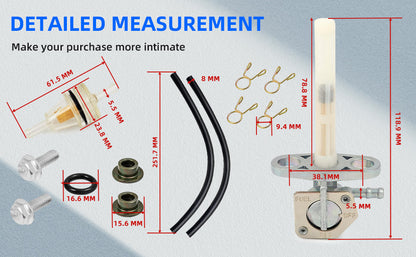 Fuel Valve Petcock Kit for Honda XR70 XR80 XR100 CRF80 CRF100 CRF150 CRF230 (2000–2023)