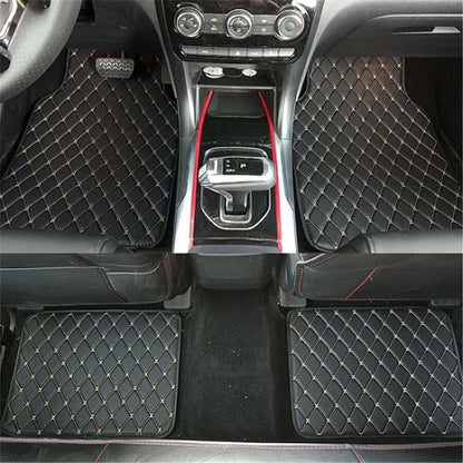 4 x Universal Black PU Leather Car Floor Mats Waterproof for All Models