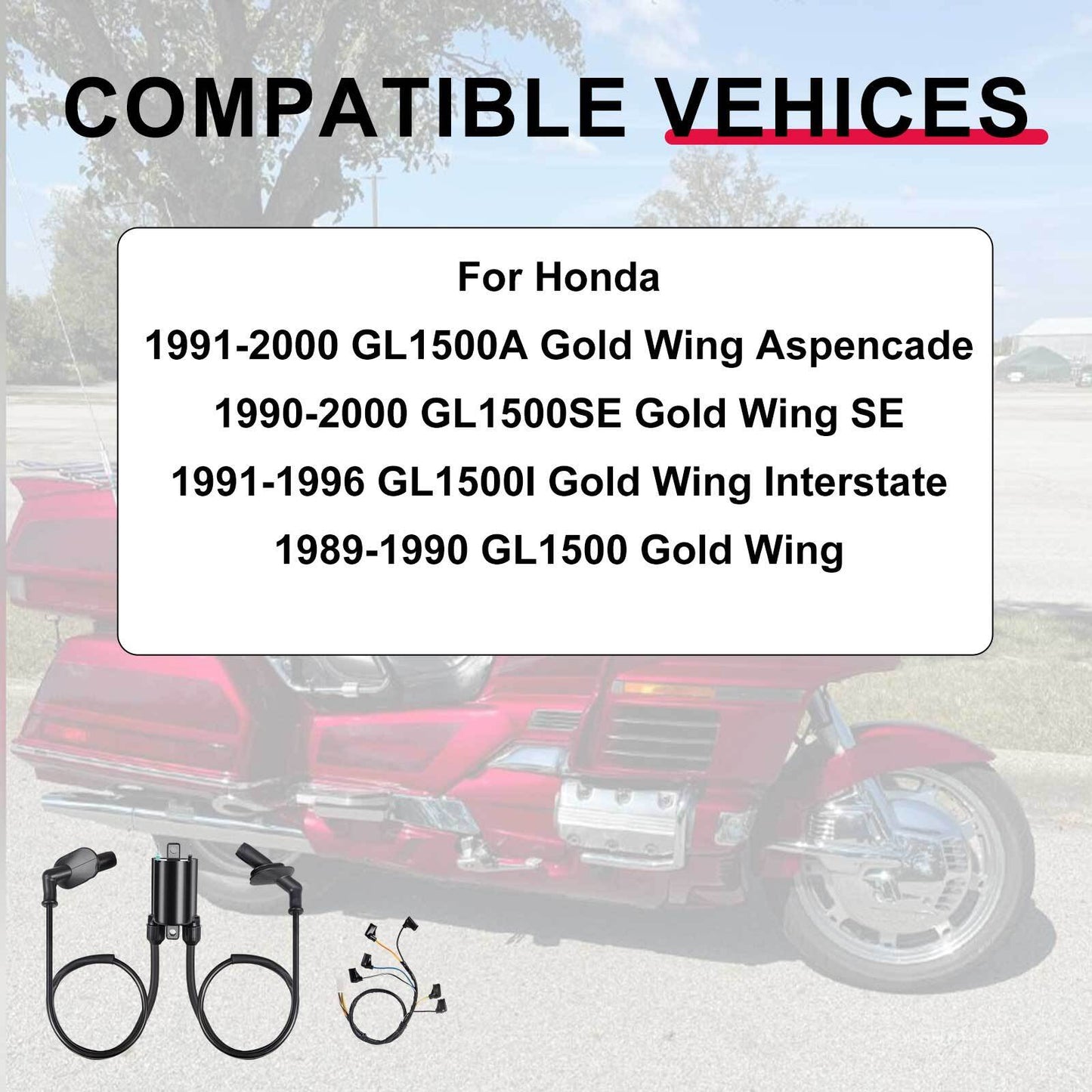 3X Ignition Coils for Honda GL1500 Goldwing (1989–2000)
