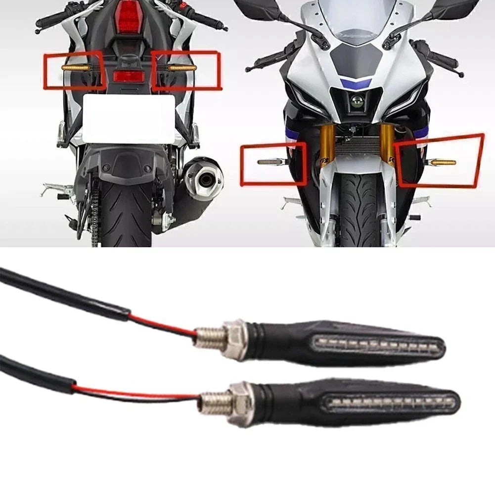 2 x Amber Turn Signal Lights for Motorbike