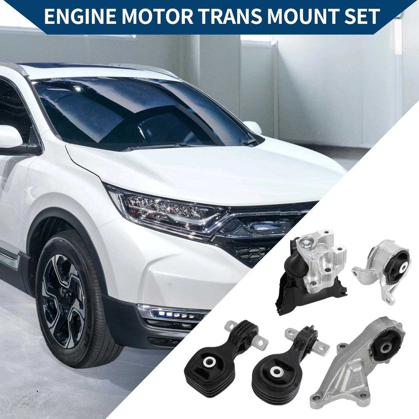 Engine Motor Mount Set for Honda CR-V 2.4L-L4 (2007–2011)